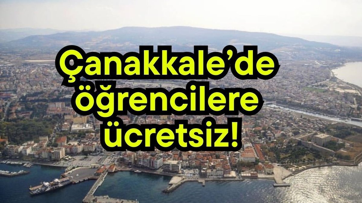 Çanakkale'de Öğrencilere Ücretsiz Hizmet Sunuluyor!